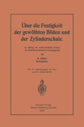 Cover-Bild zum Titel 'Über die Festigkeit der gewölbten Böden und der Zylinderschale' von 'Ernst Höhn'