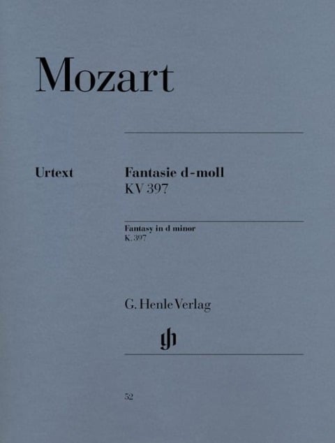 Mozart, Wolfgang Amadeus - Fantasie d-moll KV 397 (385g) - Wolfgang Amadeus Mozart
