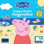 Cover-Bild zum Titel 'Peppa Pig - Peppa findet Gegensätze - Pappbilderbuch mit 6 integrierten Sounds - Soundbuch für Kinder ab 18 Monaten - Peppa Wutz' von 'Oliver Bieber'