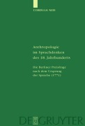 Cover-Bild zum Titel 'Anthropologie im Sprachdenken des 18. Jahrhunderts' von 'Cordula Neis'
