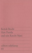Cover-Bild zum Titel 'Herr Puntila und sein Knecht Matti' von 'Bertolt Brecht'