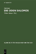 Cover-Bild zum Titel 'Die Oden Salomos' von 'Salomon'