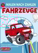 Cover-Bild zum Titel 'Malen nach Zahlen für Kinder - Fahrzeuge' von 'Nora Fichtland'