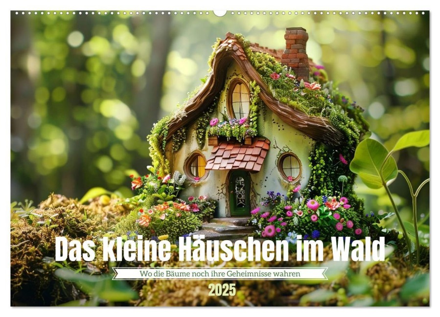 Das kleine Häuschen im Wald (Wandkalender 2025 DIN A2 quer), CALVENDO Monatskalender - Daniela Tapper