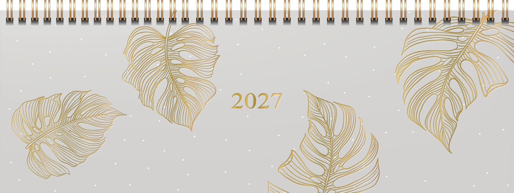 rido/idé 7036311027 Querterminbuch Premium Young Line 2027 "Monstera" 297×105 mm, Papier - 