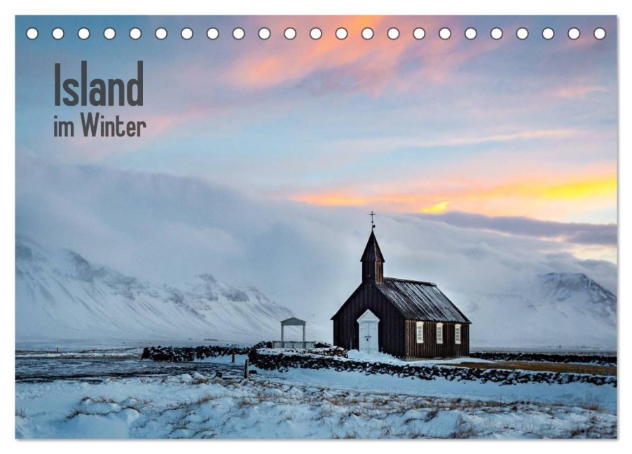 Island im Winter (Tischkalender 2026 DIN A5 quer), CALVENDO Monatskalender - Nick Wrobel
