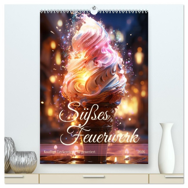 Süßes Feuerwerk (hochwertiger Premium Wandkalender 2026 DIN A2 hoch), Kunstdruck in Hochglanz - Cathrin Illgen