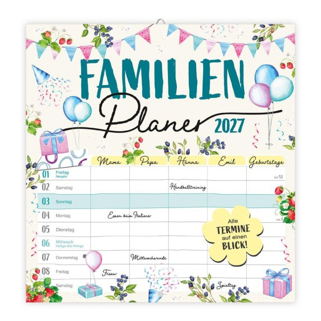 TRÖTSCH - Broschürenkalender Familienplaner 2027 - 