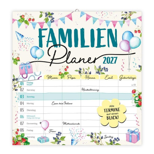 TRÖTSCH - Broschürenkalender Familienplaner 2027 - 