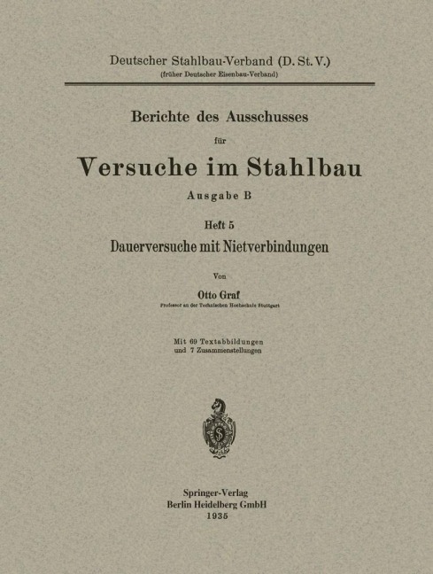 Dauerversuche mit Nietverbindungen - Otto Graf