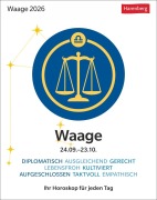 Waage Sternzeichenkalender 2026 - Tagesabreißkalender - Ihr Horoskop für jeden Tag - Robert Satorius