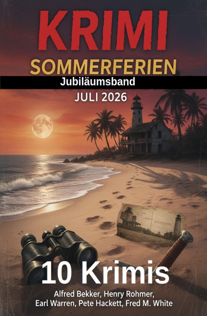 Krimi Sommerferien Jubiläumsband Juli 2026: 10 Krimis - Alfred Bekker, Henry Rohmer, Pete Hackett, Earl Warren, Fred M. White