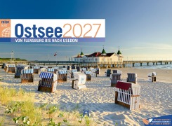 Cover-Bild zum Titel 'Ostsee ReiseLust Kalender 2027 | von Flensburg bis nach Usedom' von 'Ackermann Kunstverlag GmbH'