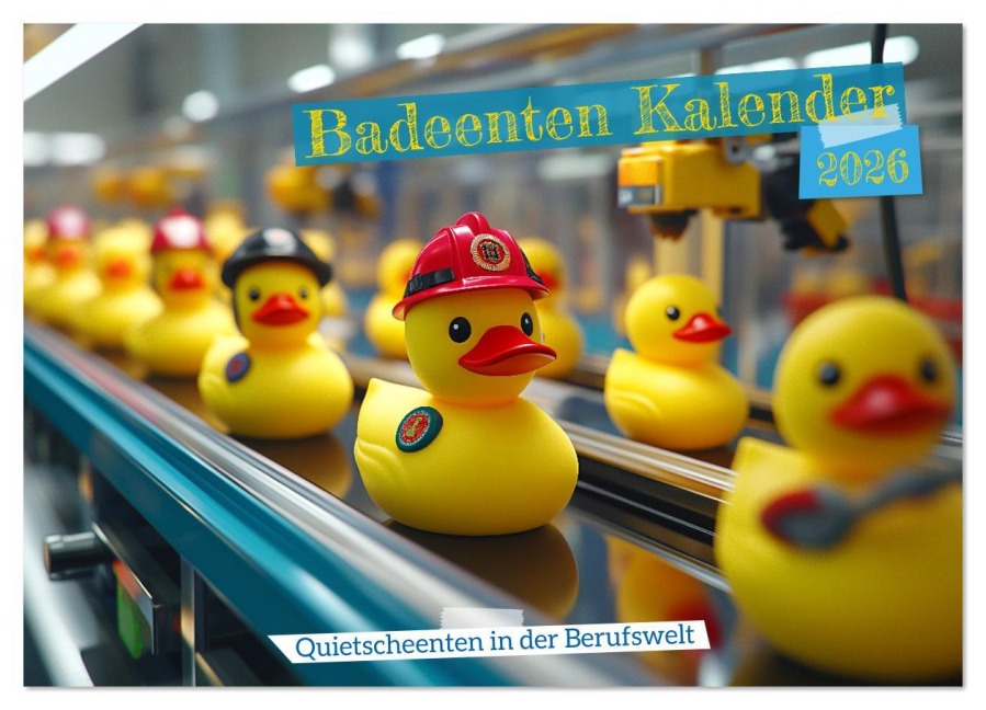 Badeenten Kalender - Quietscheenten in der Berufswelt (Wandkalender 2026 DIN A3 quer), CALVENDO Monatskalender - Mb Fotografie