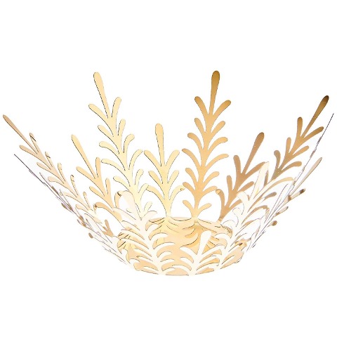 Metall-Teelichthalter Tannenzweige gold für Teelicht bis ? 4,2cm - 