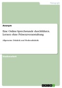 Cover-Bild zum Titel 'Eine Online-Sprechstunde durchführen. Lernen ohne Präsenzveranstaltung' von ''