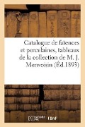 Catalogue de faïences et porcelaines anciennes, tableaux anciens et modernes - Collectif