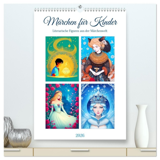 Märchen für Kinder (hochwertiger Premium Wandkalender 2026 DIN A2 hoch), Kunstdruck in Hochglanz - Steffani Lehmann