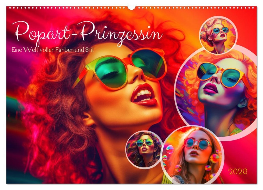 Popart Prinzessin (Wandkalender 2026 DIN A2 quer), CALVENDO Monatskalender - Steffen Gierok-Latniak