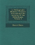 Cover-Bild zum Titel 'Le Bibliographe Moderne' von 'Henri Stein'