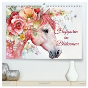 Cover-Bild zum Titel 'Hufspuren im Blütenmeer (hochwertiger Premium Wandkalender 2026 DIN A2 quer), Kunstdruck in Hochglanz' von 'Ally Bee'