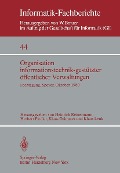 Cover-Bild zum Titel 'Organisation informationstechnik-gestützter öffentlicher Verwaltungen' von ''