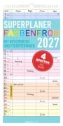 Cover-Bild zum Titel 'Superplaner Farbenfroh - 4 Spalten 2027' von ''
