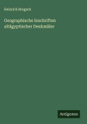 Cover-Bild zum Titel 'Geographische Inschriften altägyptischer Denkmäler' von 'Heinrich Brugsch'