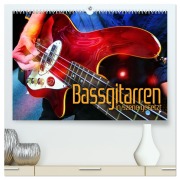 Bassgitarren in Szene gesetzt (hochwertiger Premium Wandkalender 2026 DIN A2 quer), Kunstdruck in Hochglanz - Renate Utz