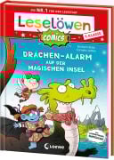 Cover-Bild zum Titel 'Leselöwen Comics 1. Klasse - Drachen-Alarm auf der magischen Insel' von 'Barbara Rose'
