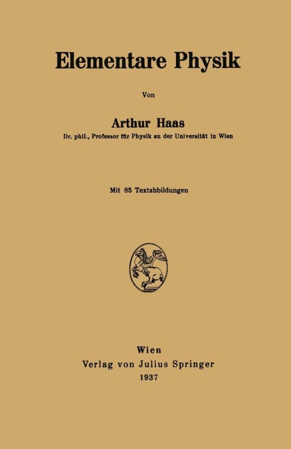 Elementare Physik - Arthur Haas