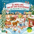 Cover-Bild zum Titel 'Maxi Pixi 447: Klingeling, wo ist das Glöckchen? Mein Weihnachts-Such-Buch' von ''