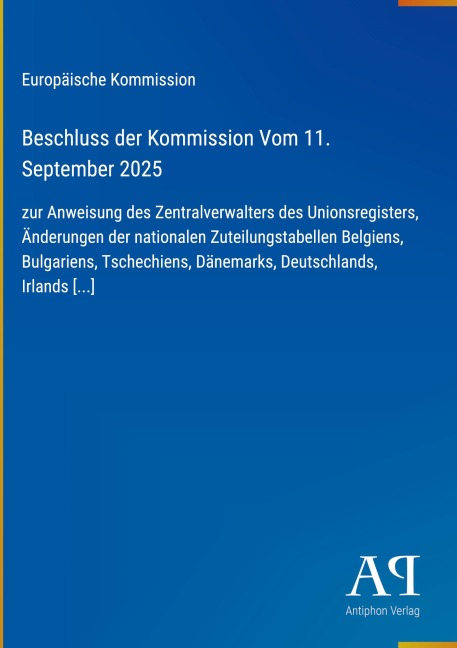 Beschluss der Kommission Vom 11. September 2025 - Europäische Kommission