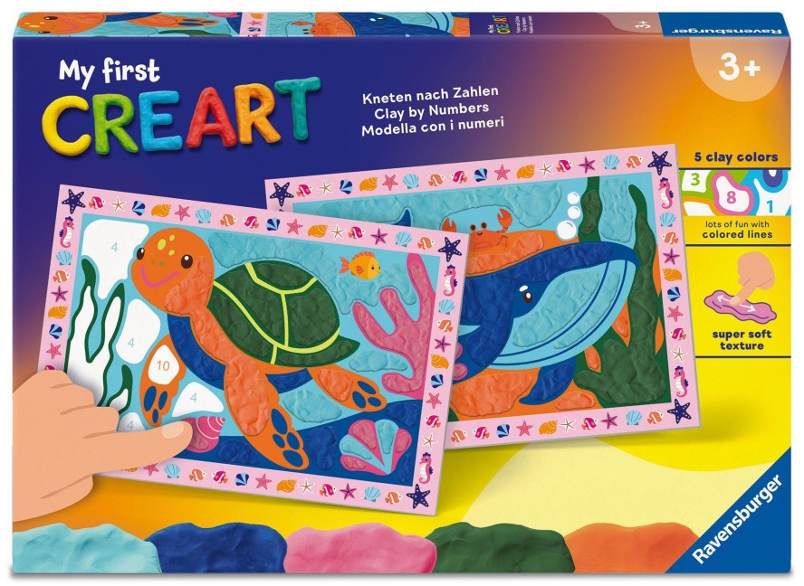My First CreArt, Kneten nach Zahlen - Wal und Schildkröte - 