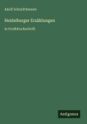 Cover-Bild zum Titel 'Heidelberger Erzählungen' von 'Adolf Schmitthenner'