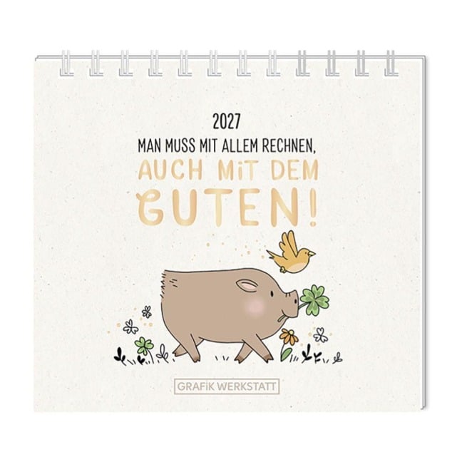 Mini-Kalender 2027 Man muss mit allem rechnen - 