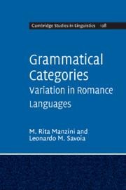 Grammatical Categories - M Rita Manzini, Leonardo M Savoia