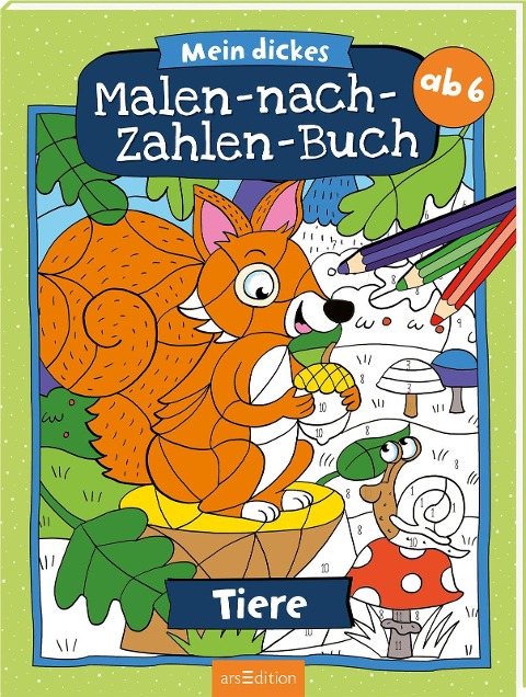 Mein dickes Malen-nach-Zahlen-Buch - Tiere - 
