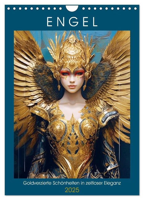 Engel. Goldverzierte Schönheiten in zeitloser Eleganz (Wandkalender 2025 DIN A4 hoch), CALVENDO Monatskalender - Rose Hurley