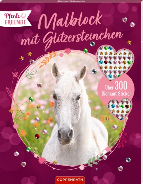 Malblock mit Glitzersteinchen - 