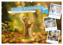 Cover-Bild zum Titel 'Lustige Eichhörnchen (Wandkalender 2026 DIN A2 quer), CALVENDO Monatskalender' von 'Steffen Gierok-Latniak'