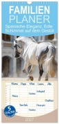 Cover-Bild zum Titel 'Familienplaner 2027 - Spanische Eleganz. Edle Schimmel auf dem Gestüt mit 5 Spalten (Wandkalender, 21 x 45 cm) CALVENDO' von 'Rose Hurley'