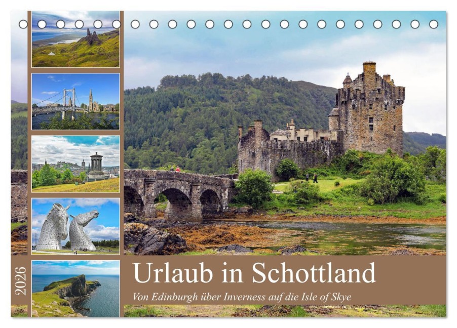 Urlaub in Schottland (Tischkalender 2026 DIN A5 quer), CALVENDO Monatskalender - Klaus Eppele