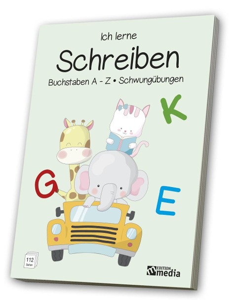 Schreib- und Rechenheft: Schwungübungen & Buchstaben A-Z - 