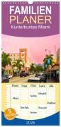 Familienplaner 2026 - Kunterbuntes Miami mit 5 Spalten (Wandkalender, 21 x 45 cm) CALVENDO - Bruno Pohl