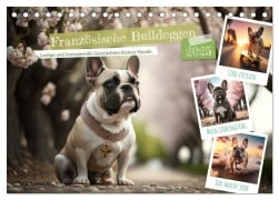 Französische Bulldoggen (Tischkalender 2025 DIN A5 quer), CALVENDO Monatskalender - Steffen Gierok-Latniak