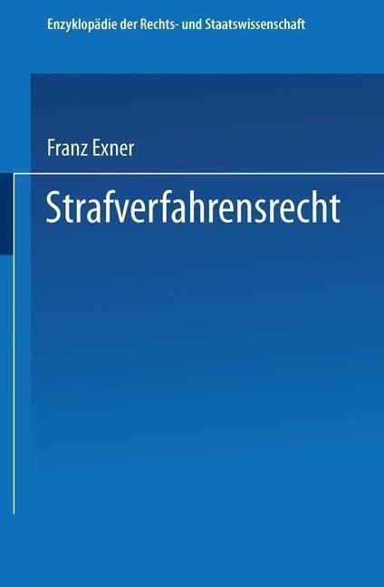 Strafverfahrensrecht - Franz Exner