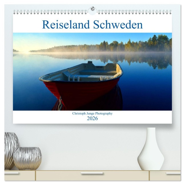 Reiseland Schweden (hochwertiger Premium Wandkalender 2026 DIN A2 quer), Kunstdruck in Hochglanz - Christoph Junge