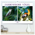 Farbenfrohe Vögel - Exoten ARTWORK (hochwertiger Premium Wandkalender 2024 DIN A2 quer), Kunstdruck in Hochglanz - Liselotte Brunner-Klaus