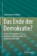 Cover-Bild zum Titel 'Das Ende der Demokratie?' von 'Volker Boehme-Neßler'